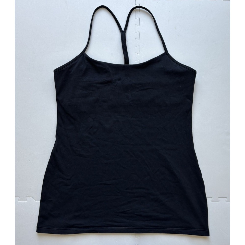 LULULEMON Tank Womens Power Pose Scoop Neck Racerback Built-in Bra Yoga - Sz 10